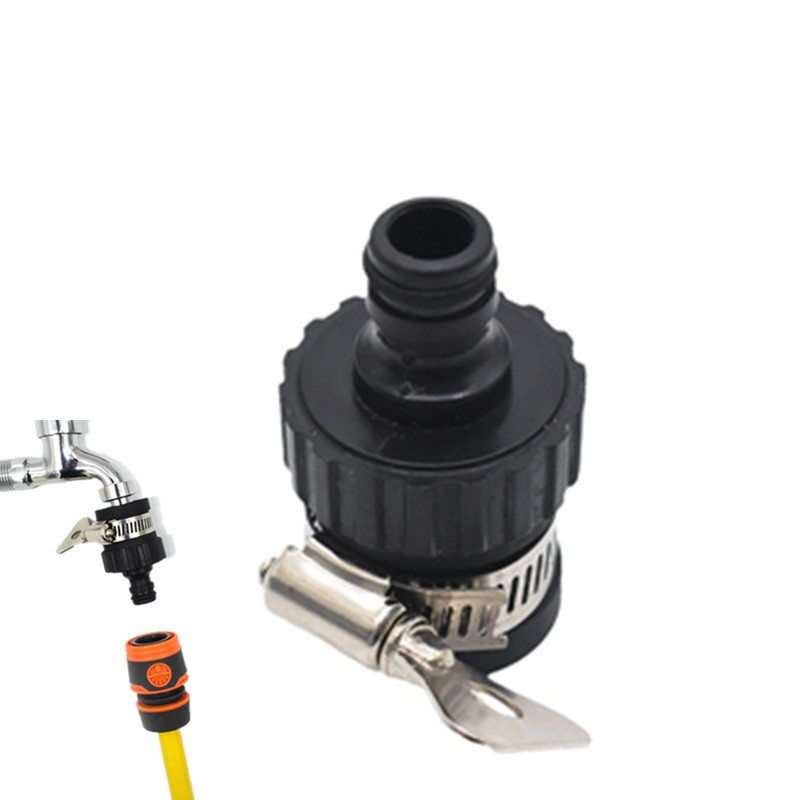 Junta de chupete de 4 puntos de plástico, pistola de agua negra, junta de tubería de agua universal, accesorios de junta de tubería de agua, junta de grifo