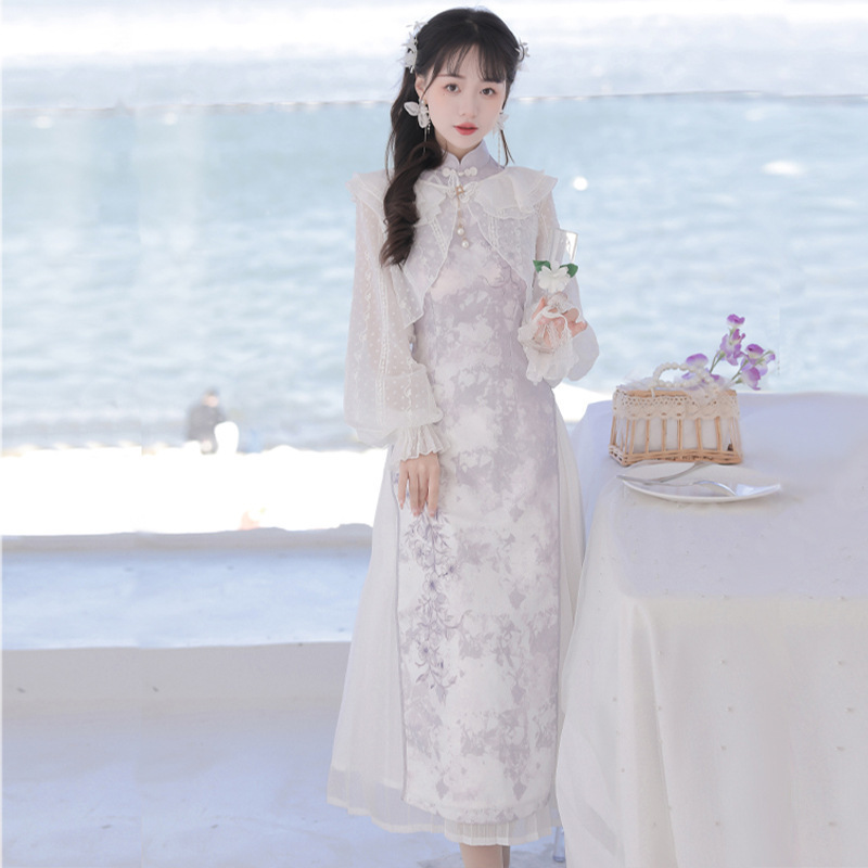 2026 Original Design New Model Lingxiao Chinese Style Retro Daily Embroidered Han Element Cheongsam Set 8547 2026 Original Design New Model Lingxiao Chinese Style Retro Daily Embroidered Han Element Cheongsam Set 8547