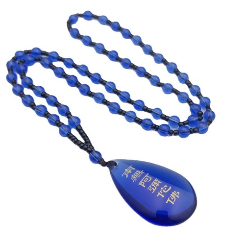 Drop-shaped Namo Amitabha pendant, citrine dripping temple bonding pendant, sweater chain, gift for men and women