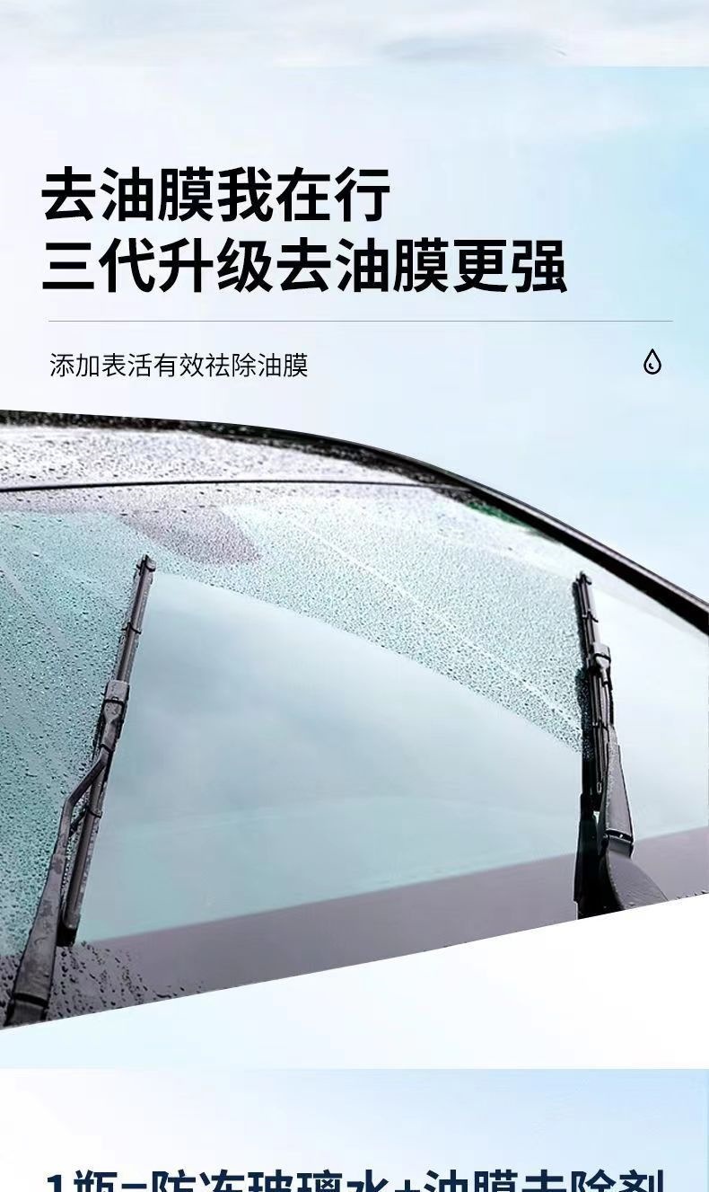 Antifreeze windshield fluid for cars in winter, removes oil film from the front windshield at temperatures below -40 degrees, suitable for all seasons at -25 degrees