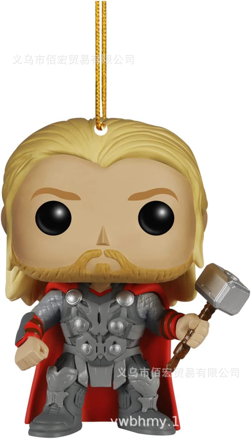 2023 nueva llegada Avenge Navidad colgando adornos árbol de Navidad héroe estatua colgante decoración del hogar Decoración del coche plana