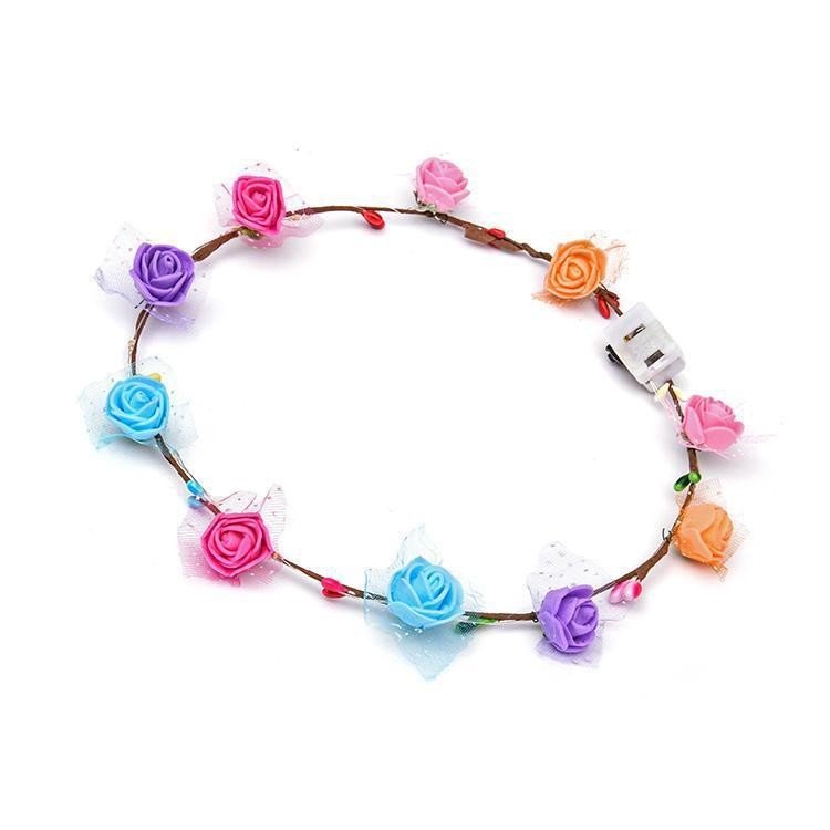 Glowing Foam Garland Ten Flowers Ten Lights