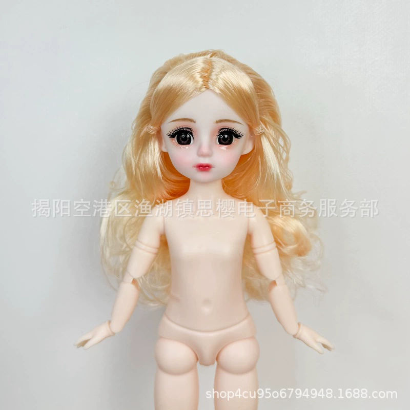 [Школьный цветок макияж] 30 см 6 точек, BJD тело голая кукла 20 суставов 3D настоящие глаза, нэфане кукла девочка игрушки