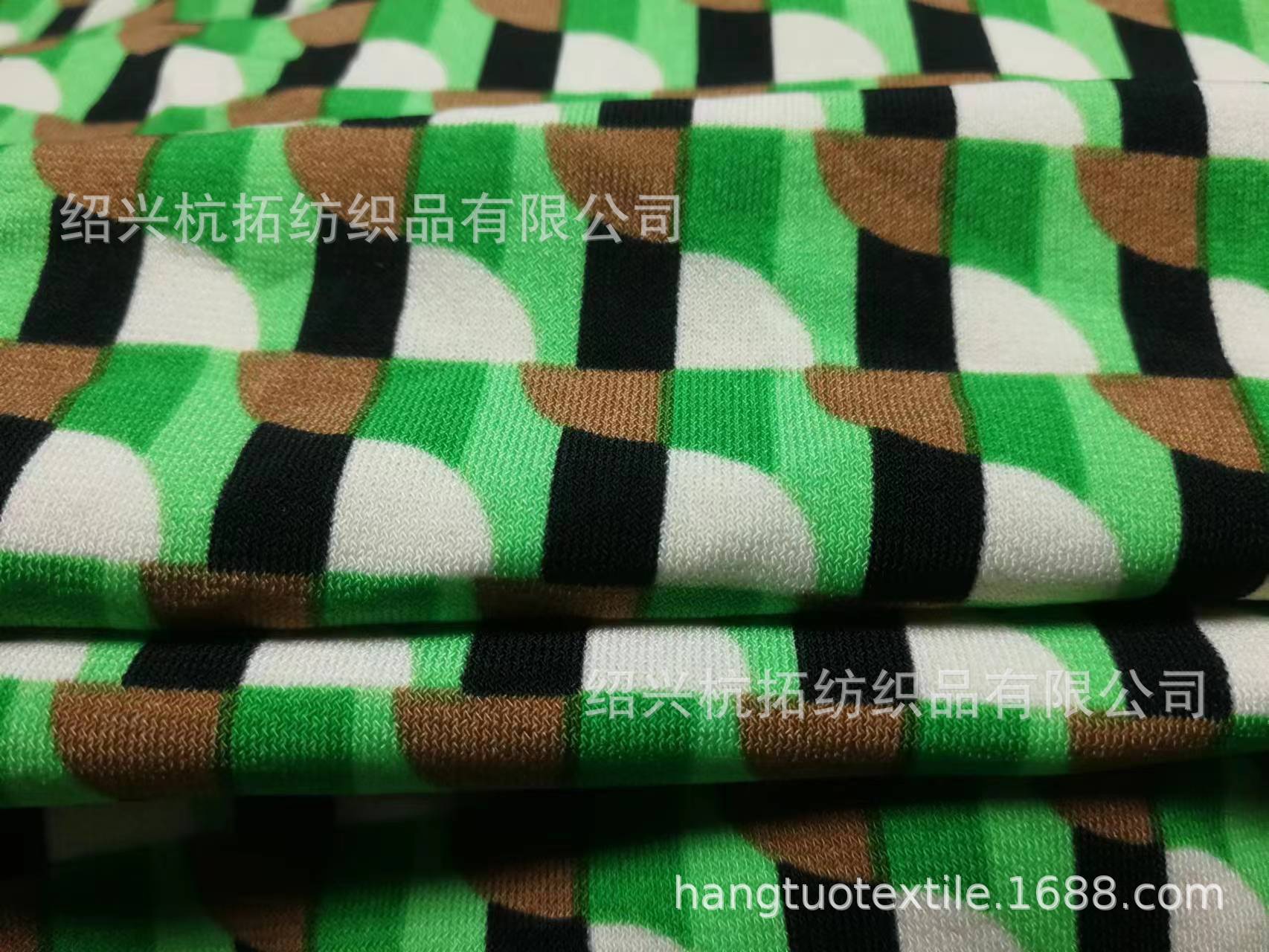 220g涤氨纶ITY水晶麻印花面料  印花水晶麻  涤氨印花加捻汗布