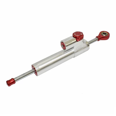 Motorcycle frame | Anti-Shake Steering Buffer - damping-rod-silver-rod-red-dot