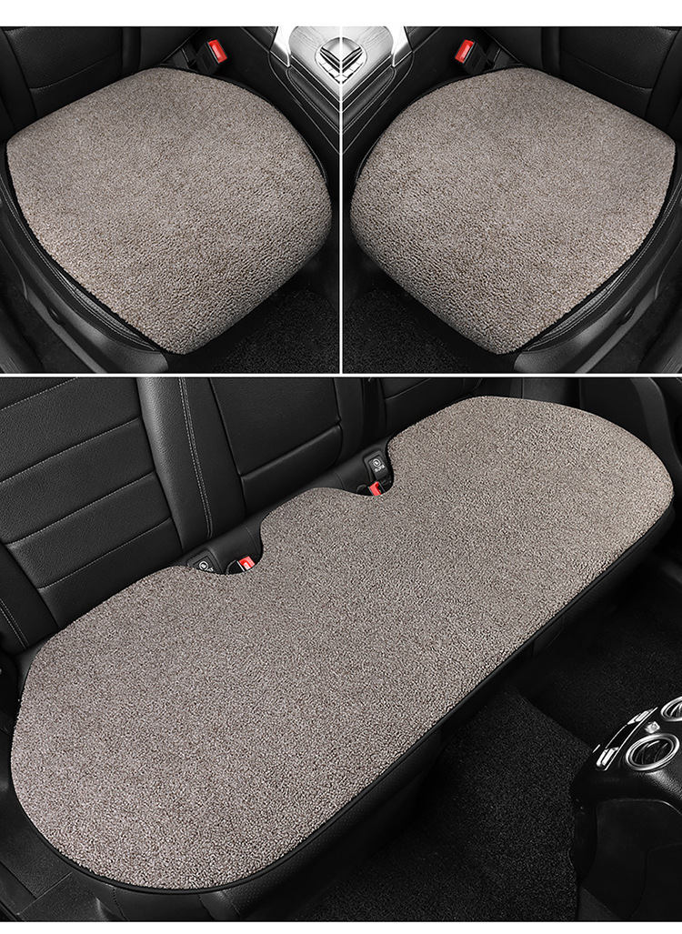 Car Cushion Winter Plush Thickened Warm Universal Cartoon Three Bears Ass Pad Universal Women's Non-Slip Seat Cushion