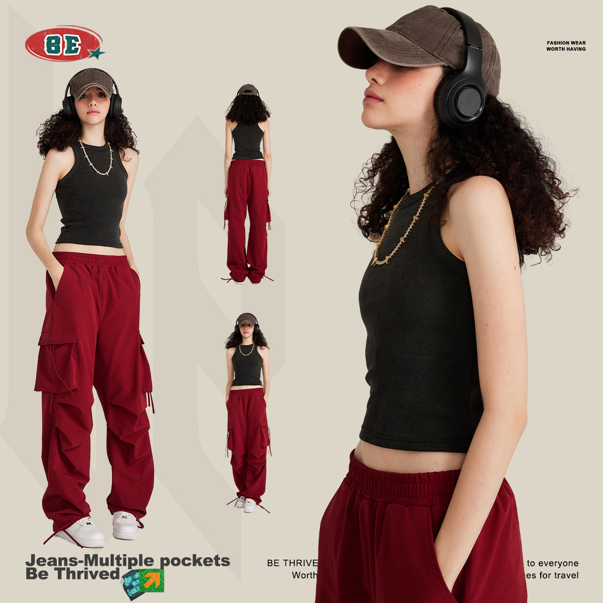 Top corto tipo camiseta sin mangas estilo Kendall Jenner para mujer, de BE Women, verano 2025, moderno, resistente, lavado, para usar como prenda interior o exterior.