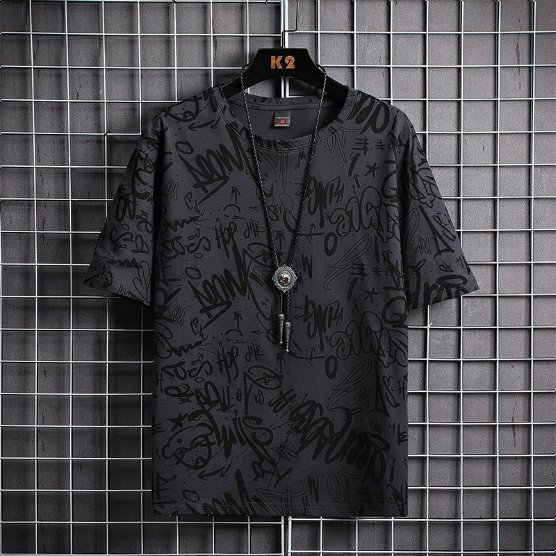 Herren-T-Shirt aus Eisseide, Kurzarm, Sommer, trendig, schnelltrocknend, dehnbar, locker, dünn, halbe Ärmel, Marke INS_voghion.com