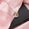 Chain for key bag  heart-shaped heart shaped, pendant stainless steel, accessory, necklace, simple and elegant design