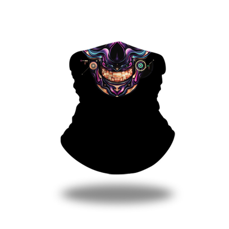 Toalla facial mágica de ciclismo deportivo al aire libre Impresión digital 3D Protector solar transpirable Máscara a prueba de polvo y neblina para hombres y mujeres