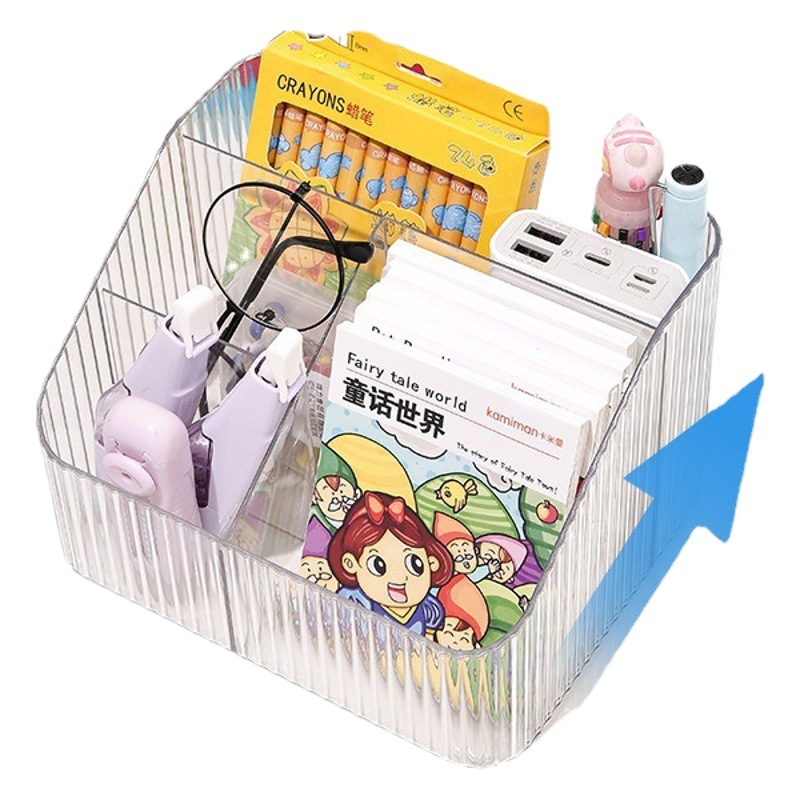 Fábrica transparente caja de almacenamiento de cosméticos de plástico escritorio del hogar espejo gabinete tocador caja de cosméticos de alta calidad de gran capacidad