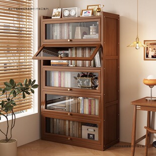 Floor-Standing Bookcase Integrated Wall Storage Rack Student Bedroom Storage Book Storage Cabinet Living Room Children's Home Bookshelf