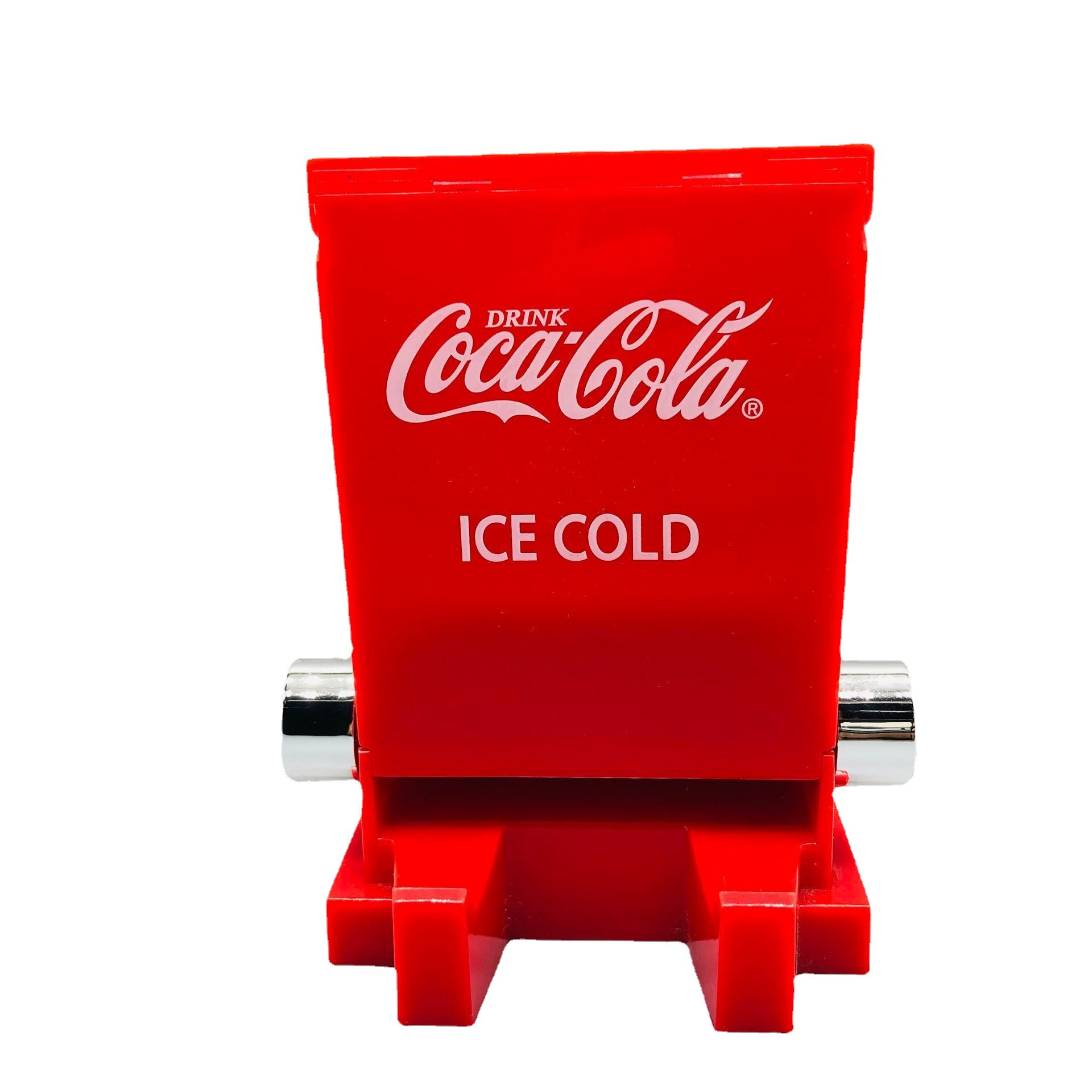 Rojo vintage cola palillo máquina expendedora forma presionando palillo titular palillo de dientes caja de almacenamiento caja palillo titular