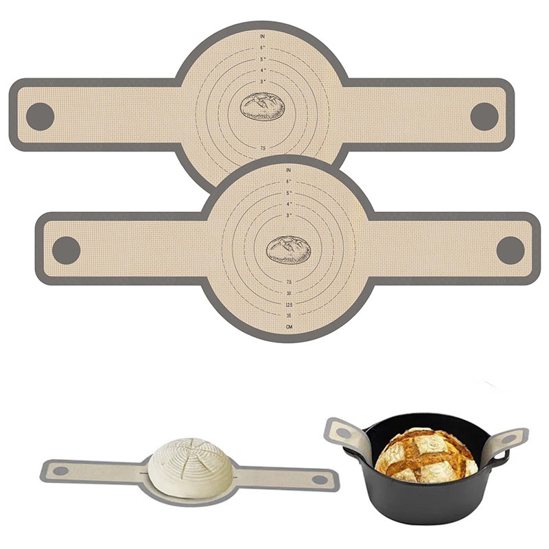Silicone Baking Mat 56*21cm European-Style Bread Double-Ear Hanging Strap Baking Mat