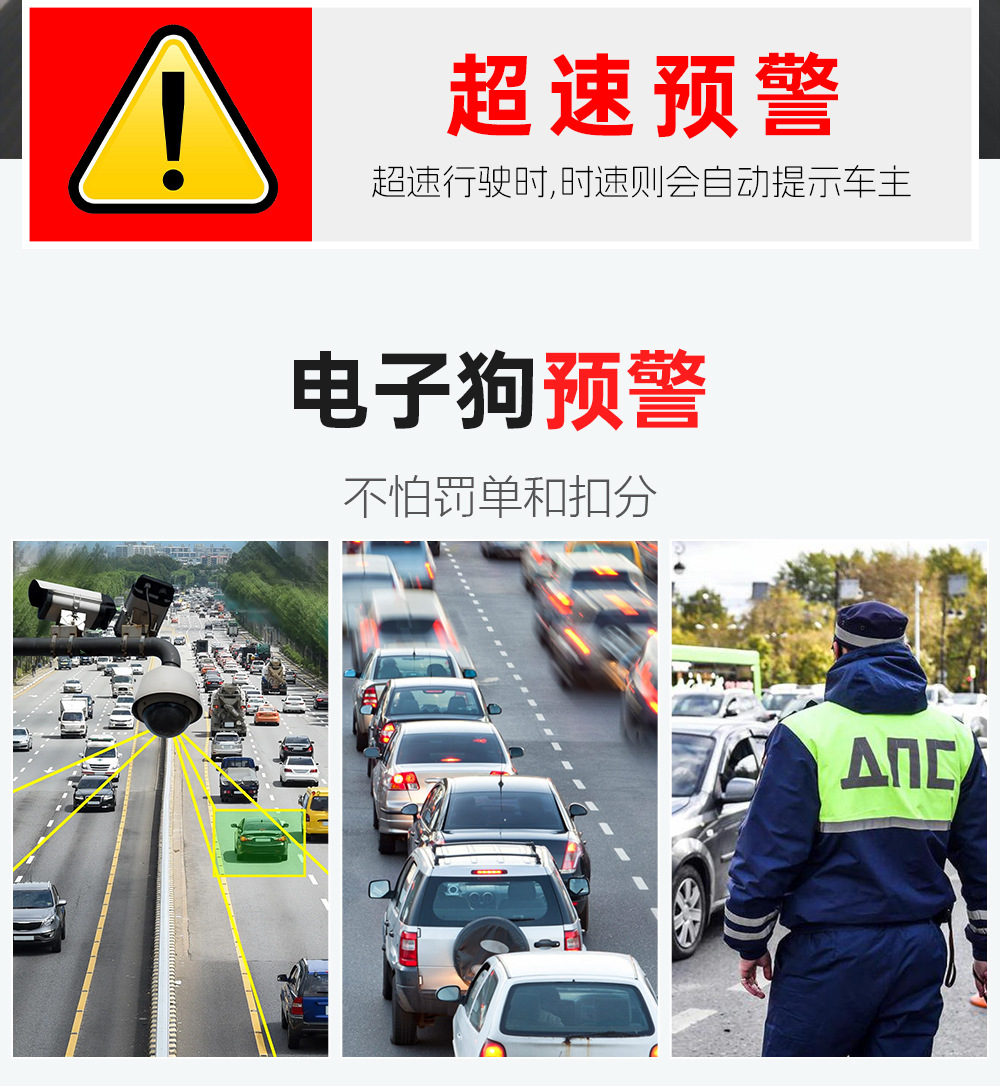 Hud Head-Up Display High-Definition Car Gps Beidou Electronic Dog Warning Device Universal Car Hud Speedometer
