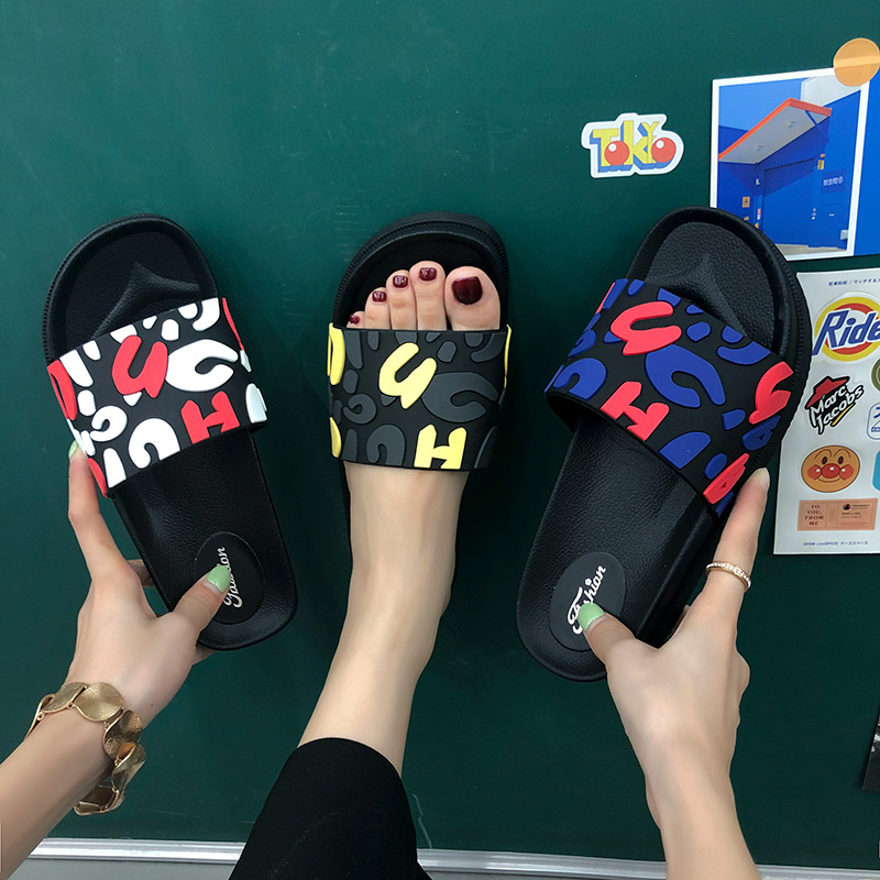 ins summer lady Korean Edition The thickness of the bottom sandals  lovely Muffin The thickness of the bottom Home Shower Room indoor leisure time Sandals