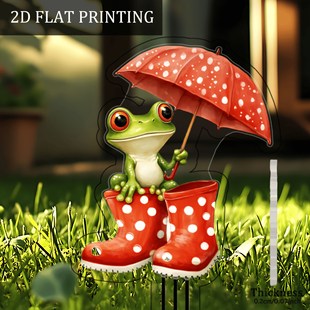 Cross-Border 2D Flat Acrylic Garden Stakes Potted Flowers and Plants Decorative Props Outdoor Courtyard Ground Inserts