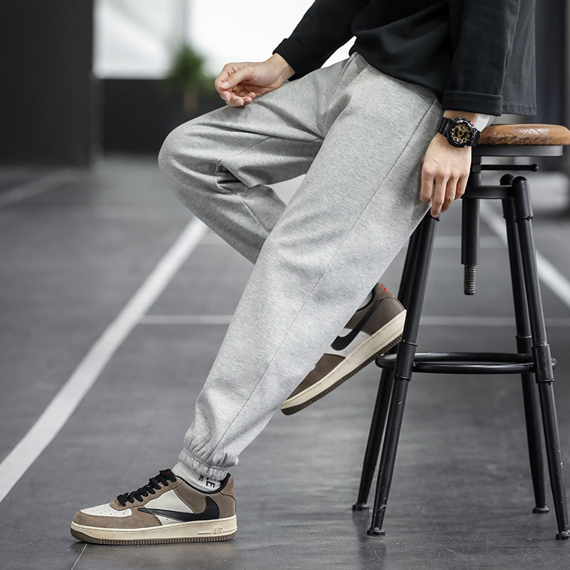 Демисезонные спортивные тонкие штаны, свободный прямой крой, оверсайз, в корейском стиле