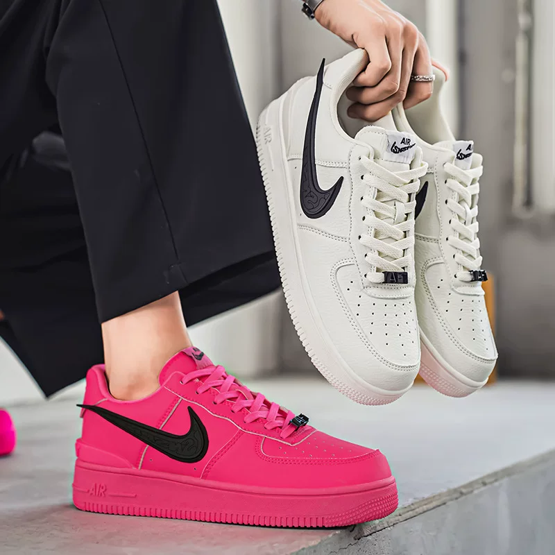 Nike Air Force 1, кроссовки, самолет, белые туфли, спортивная обувь