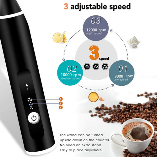 Kitchen handheld rechargeable wireless electric egg beater USB port household blender rechargeable coffee milk tea milk frother