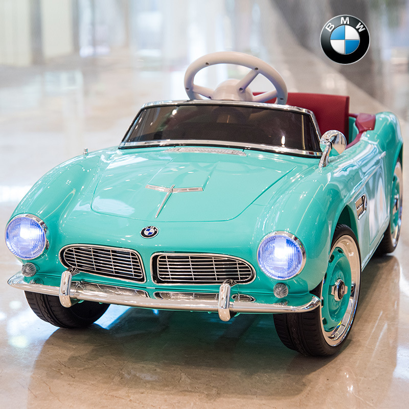 BMW children's electric car four-wheel remote control toy car can sit with swing electric stroller baby electric car