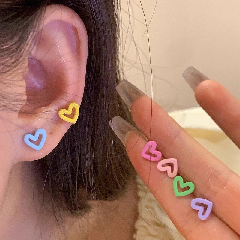 6 suit ~ dopamine niche ins sweet summer love element color earrings earrings earrings female 6 suit ~ dopamine niche ins sweet summer love element color earrings earrings earrings female