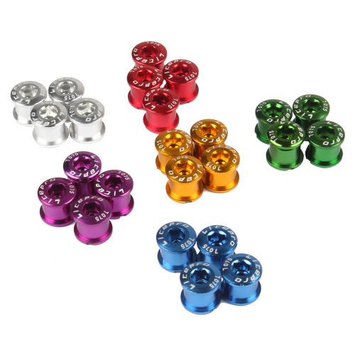 Cross-border wholesale mountain bike bicycle 7075 aluminum alloy ultra-light color chain screws single disc nail double disc nail