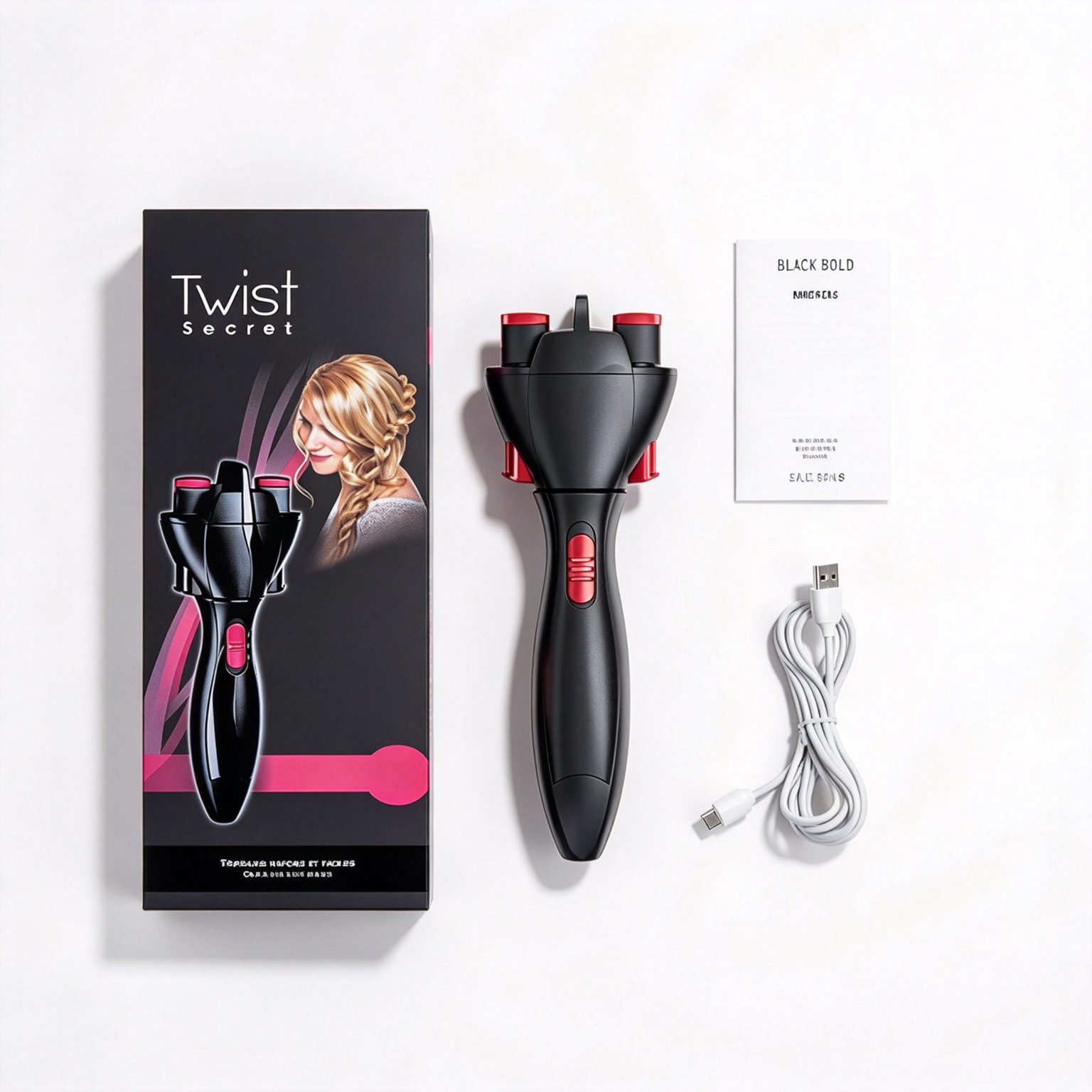 Cross-border European and American popular braiding machine, automatic hair braider, DIY hair styling tool, electric braiding machine, USB-powered
