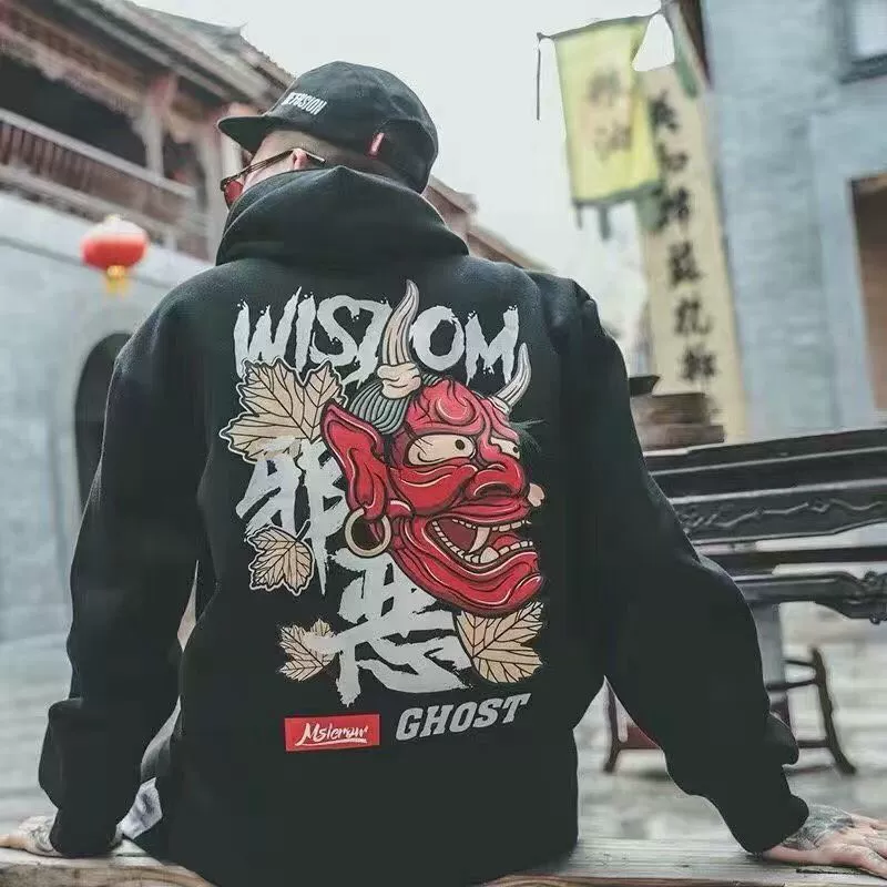 Supreme Bodhi свитер с капюшоном мужской журавль Китайский ветер на флисовой подкладке осень-зима корейский бренд Tide свободная футболка пальто