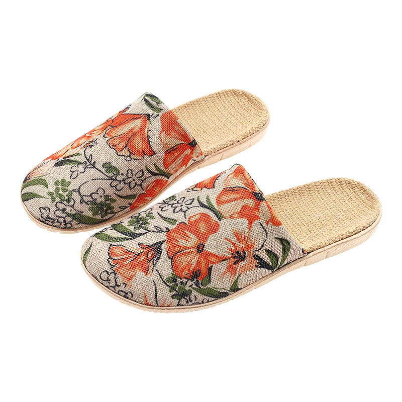 Demi-season comfortable breathable cloth indoor, slide, slippers for men and women for beloved for home use, soft sole