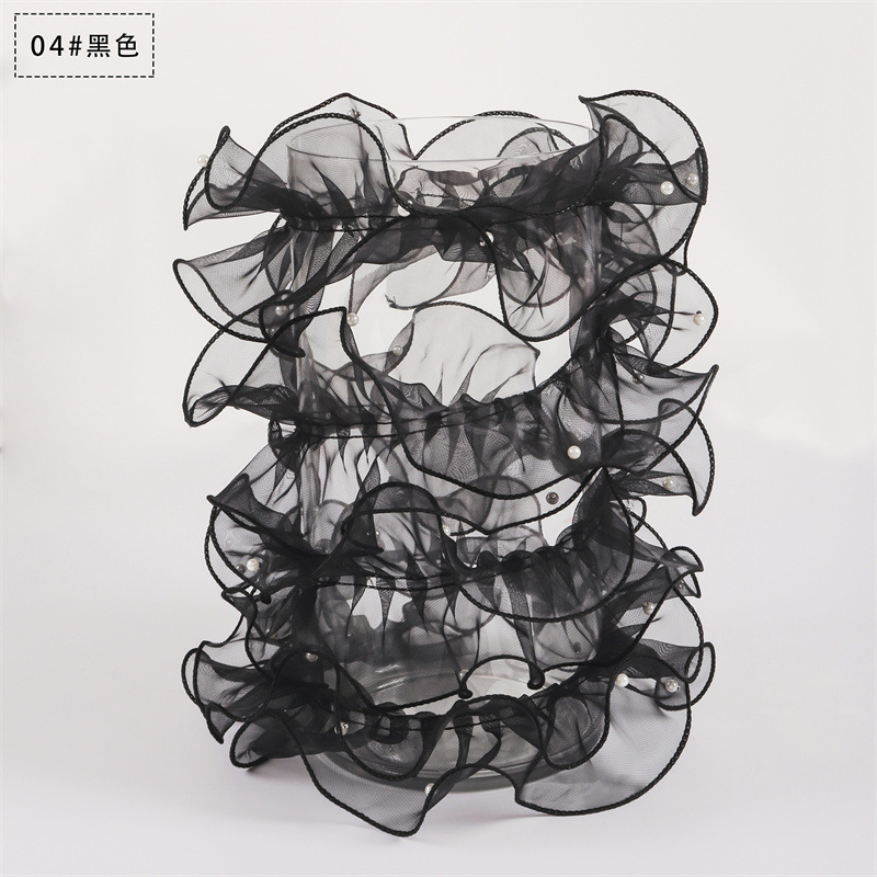 Fábrica de fiestas de flores al por mayor nuevos productos de color sólido perla envoltura flor flor flor florista hilo de malla de regalo hilo de decoración