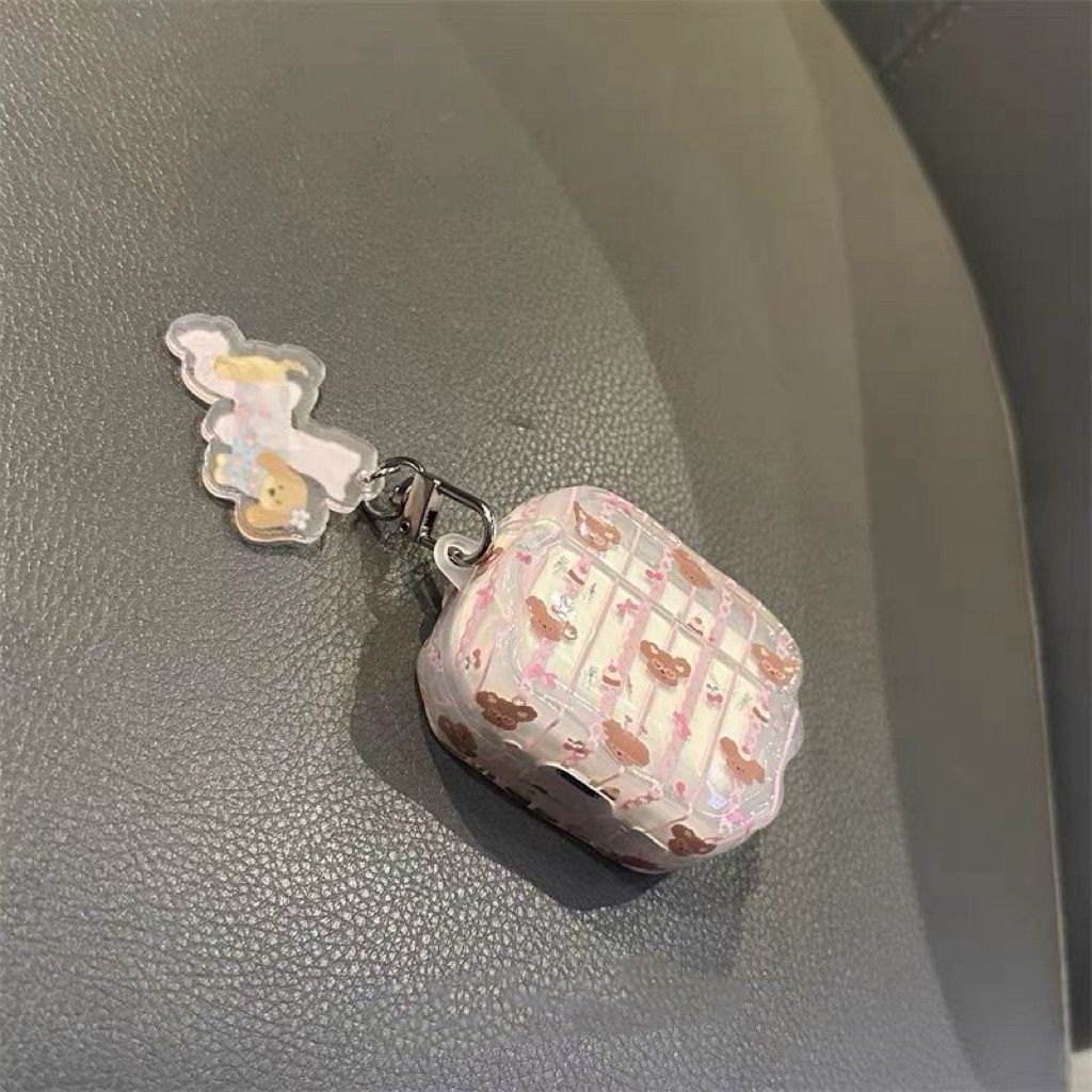 Pink Striped Bear AirPods 1st Generation AirPods Pro3 Apple Headset Cover 3rd Generation 2nd Generation Pro3