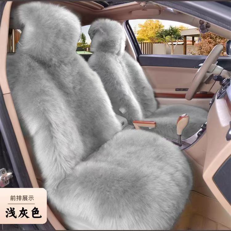 Winter Imitation Wool Velvet Seat Cushion Thickeneded Fully Surrounded Seat Cover and Backrest Integrated Plush Universal Warm Car Seat Cushion