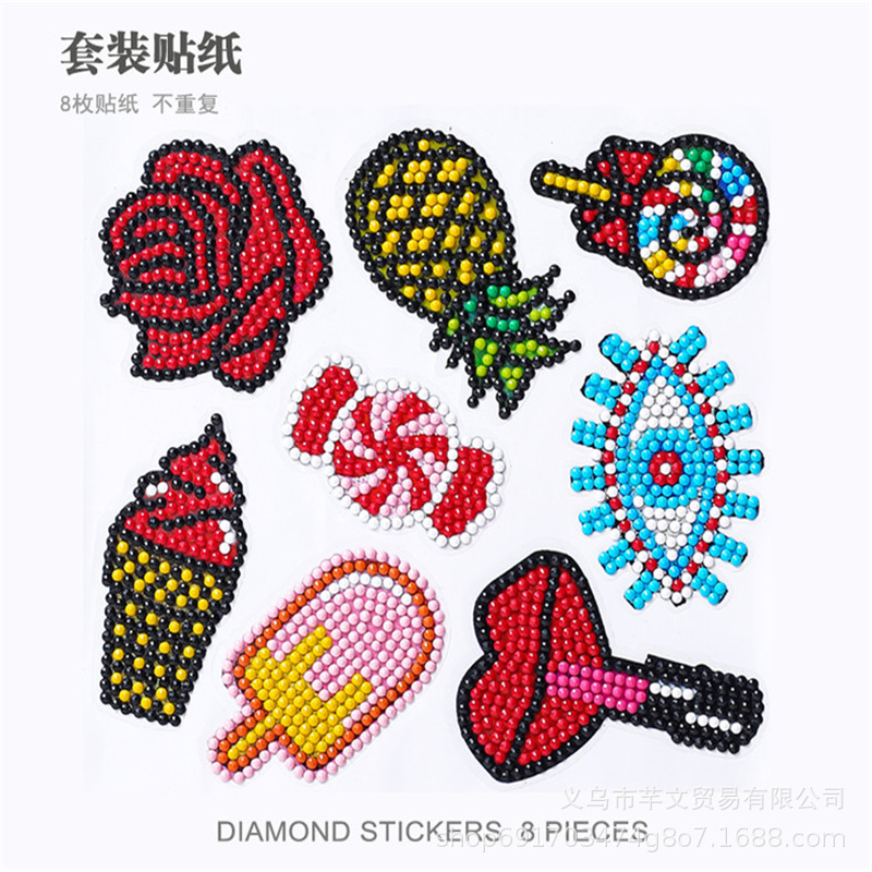 2024 nuevo estilo 5d princesa de dibujos animados pegatinas gratis pintura de diamantes artesanía para niños pegatinas decorativas de bricolaje pegatinas de refrigerador