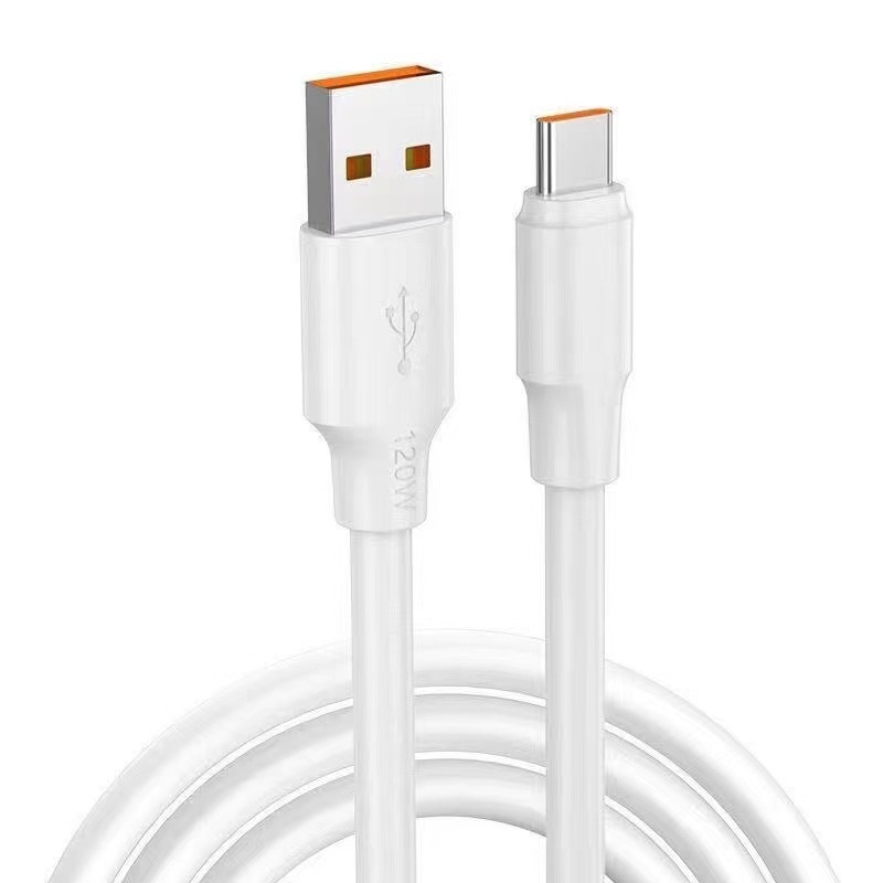Cable de datos de carga súper rápida python 6a de 120w de espesor adecuado para teléfono móvil Android Huawei typec cable de carga rápida