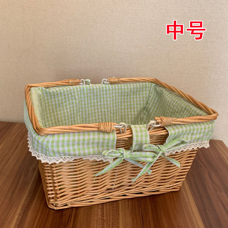柳編み収納かご買い物かご藤編み果物かご手提げかご野菜青屋外ピクニックかご収納かご卵かご|undefined