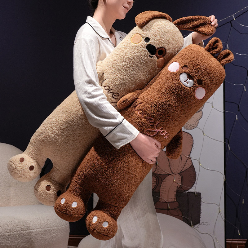 Confesión almohada larga osos juguetes de peluche muñeca de dormir lindo conejo muñeca de tela regalo de cumpleaños para niños mujeres image 1