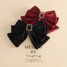 义乌工厂超大蝴蝶结发饰发夹高级感弹簧夹顶夹子韩国头饰现货批发