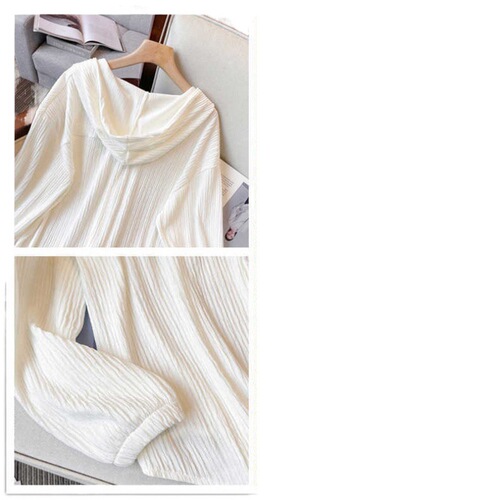 Large women's clothing 300 lbs plus size summer loose Korean style hooded sun protection coat slimming air conditioning shirt