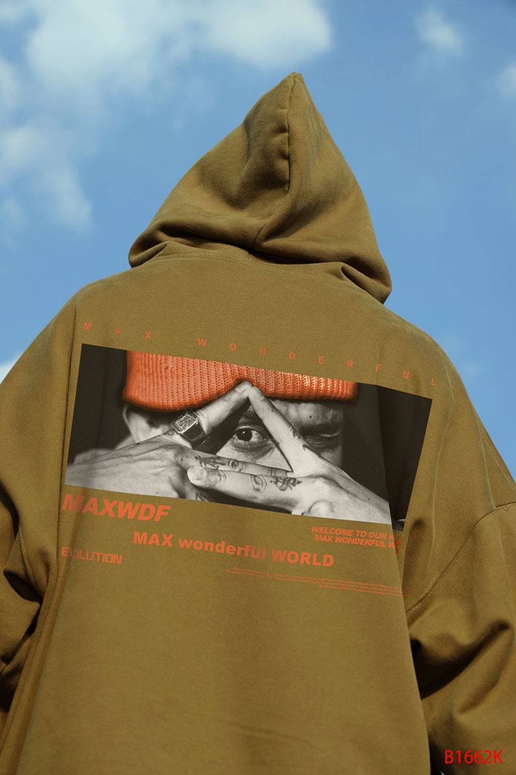 Sweat à capuche pour homme, ample, imprimé portrait, couple, style, lourd, haute qualité, original_voghion.com