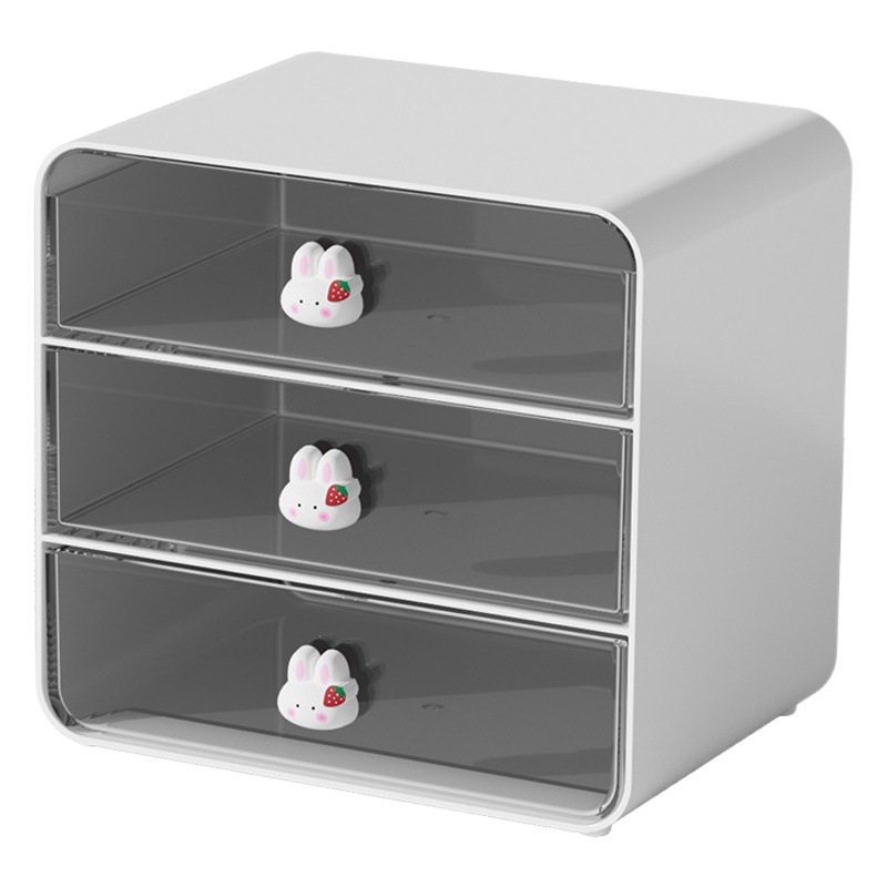 Caja de almacenamiento de escritorio acrílico cosméticos cesta transparente dormitorio máscara cajón organizador snack sundries almacenamiento rack