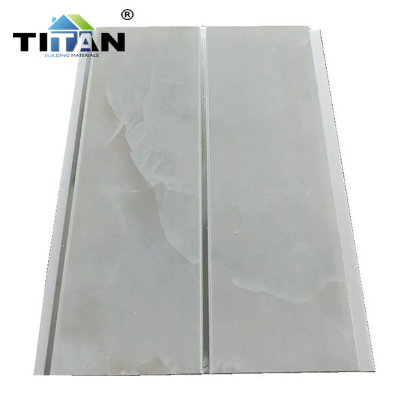 Nuevo diseño de alto brillo impresión impresión de transferencia de película cubierta Pvc techo techo de 250mm de ancho