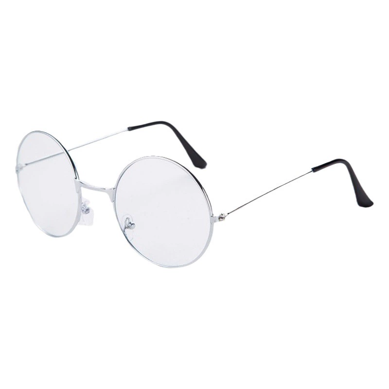 Модное ретро-зеркало принца, металлическое круглое плоское зеркало, литературные очки с синим светом, кукольные очки 7001