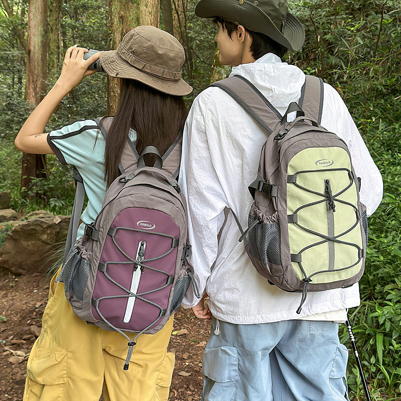 新款户外登山旅骑行背包男通勤大容量防泼水书包女轻便徒步双肩包|undefined