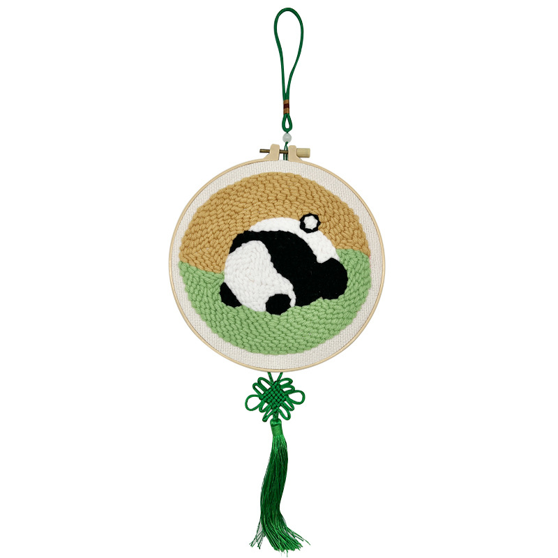 Lindo de dibujos animados poke bordado animal colgando pintura lu bordado hecho a mano material de bricolaje paquete sala de estar habitación de los niños colgando pintura frotando música