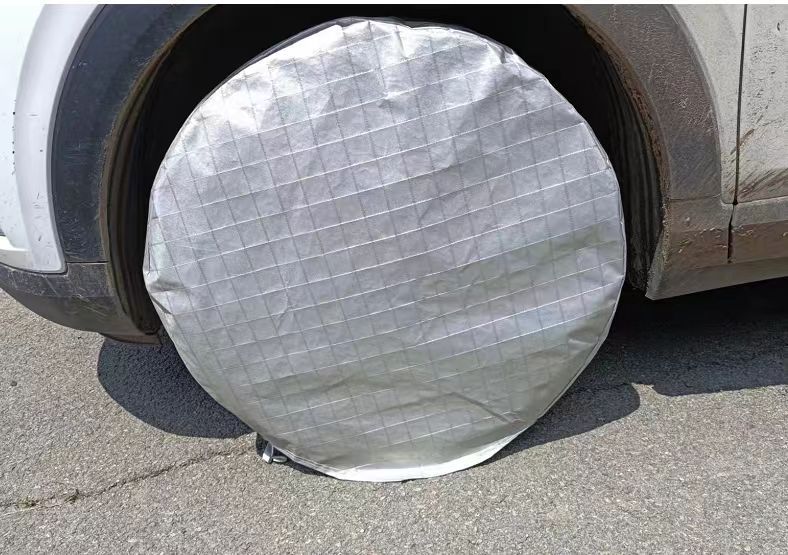 Cross-border Oxford cloth 420d, set of four, black, universal outdoor tire covers, providing protection against rain and sun