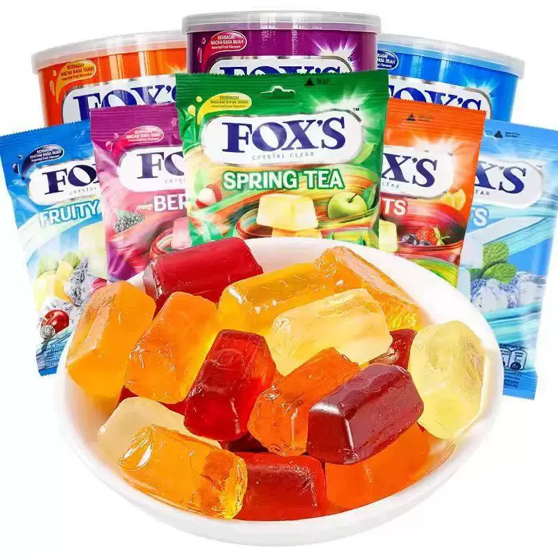 Импортированная Индонезия FOXS FOXS кристальная сахарная бродкаож фруктовые леденцы легенда интернет-знаменитость свадебные конфеты сувенир 90г