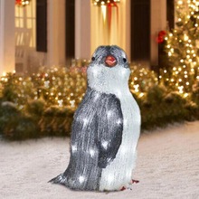 跨境爆款 Light-Up Penguin Christmas Decoration 企鹅圣诞装饰