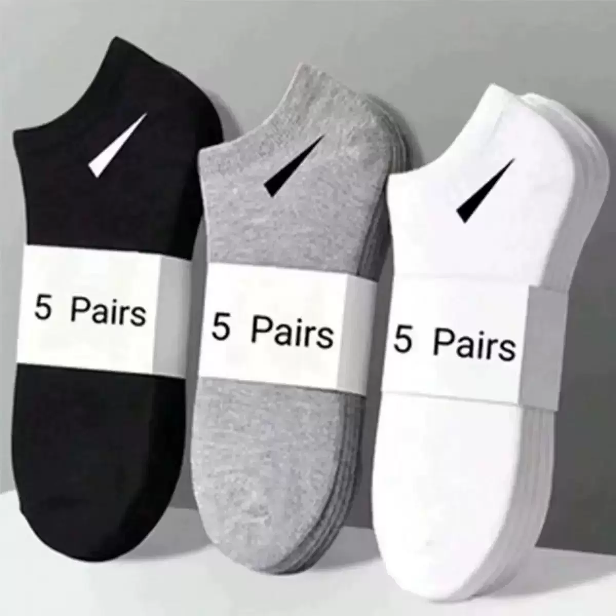 跨境袜子男士夏季短袜船袜黑白灰平板低帮浅口隐形袜涤棉薄款男袜