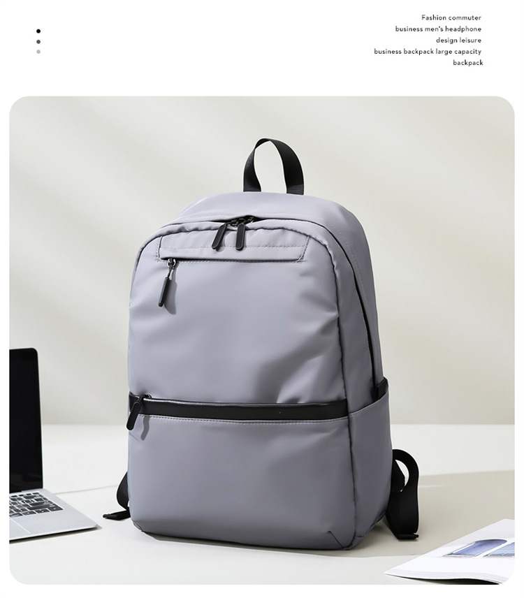 Rucksack Herren einfarbig Rucksack Universitätsschultasche leicht Pendel Geschäftsreise Reisetasche wasserdicht Grenzüberschreitung